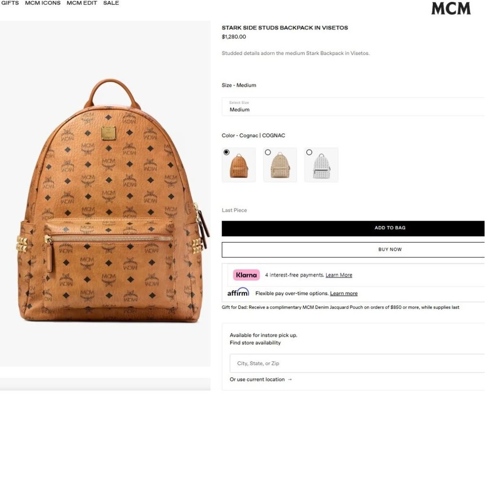 Mcm Brown Backpack With Iconic Monogram And Gold … - image 2